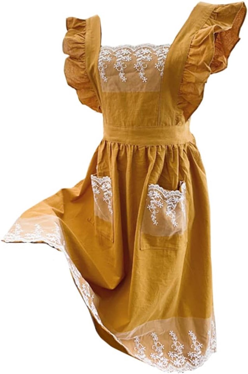 Style schort met zakken dames kookschort keukenschort schilderschort slabschort voor vrouwen
