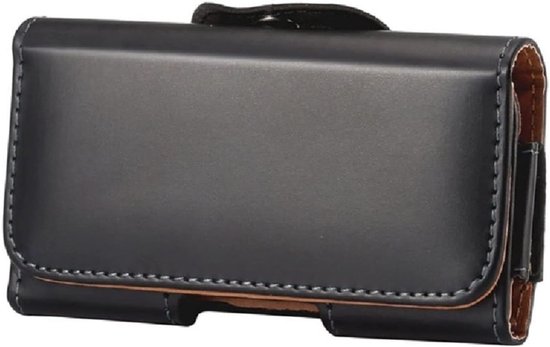 Holster belt clip smooth synthetic leather horizontal voor GONEX PACE 2 (2020) - Black — afbeelding 4