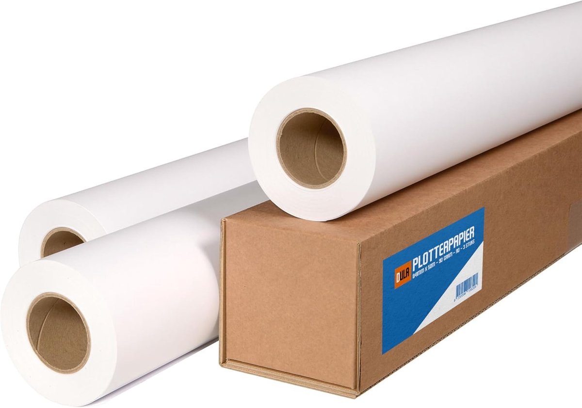 Plotterpapier A0 841mm x 50m - 90 gram - voor bouwtekeningen en technische tekeningen - SnelShoppen