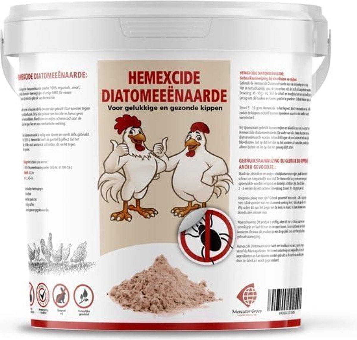 Kieselguhr voor Kippen 10L - 100% Natuurlijke Gravel Poeder - Tegen Bloedluizen & Mijten - SnelShoppen