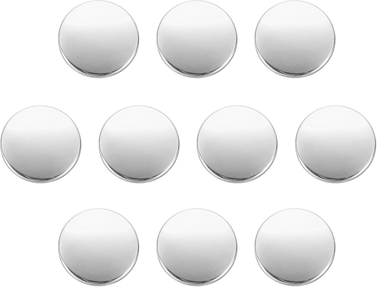 Knopenset, 15 mm zinklegering, schacht platte naaiknoppen, oogknopen, knutselknopen, vervangingsknoppen voor kleding, decoratie, doe-het-zelf accessoires, knopen