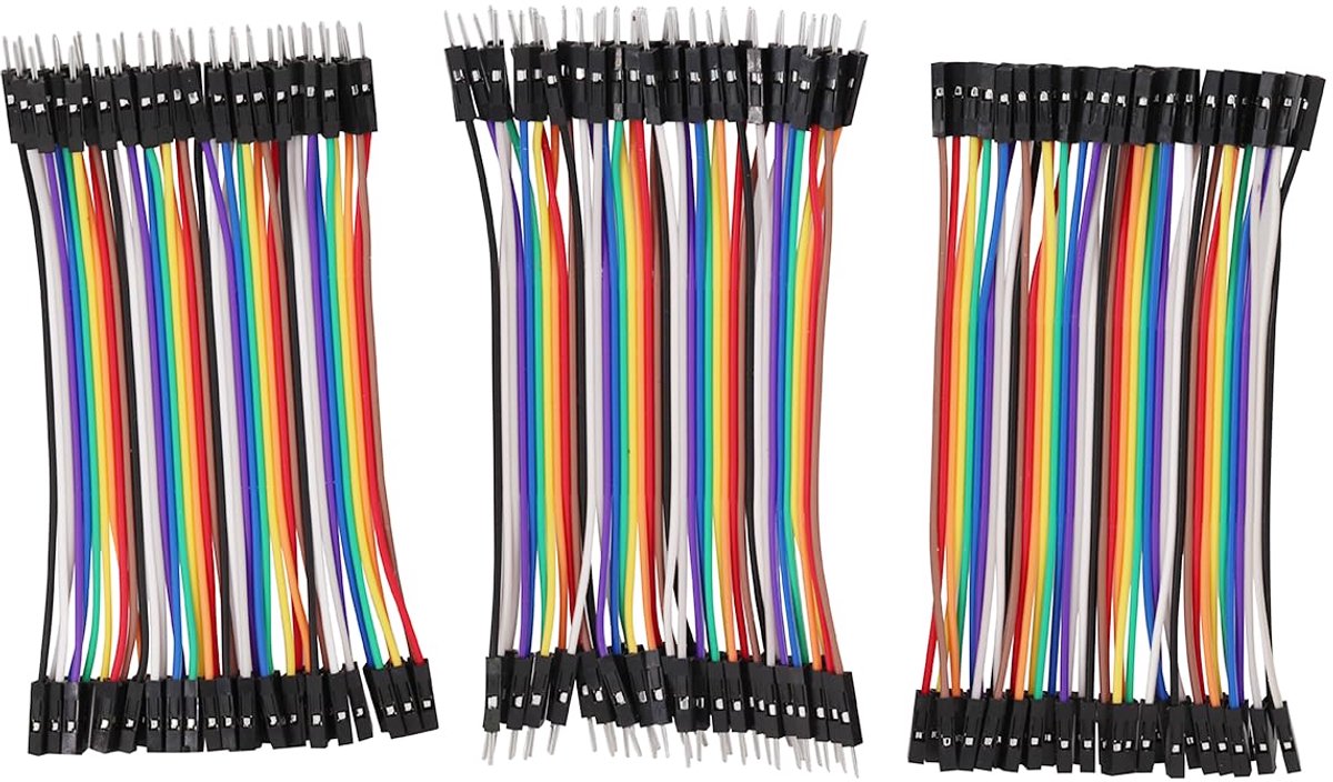 120 stuks 40-pins Jumper Wire kabel 10 cm vrouwelijk-mannelijk | 24AWG voor Arduino Breadboard DIY