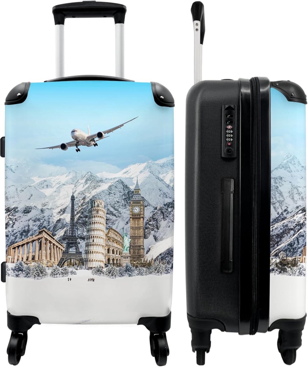Koffers concurrentie, vliegtuig sneeuw, Midsize, koffer