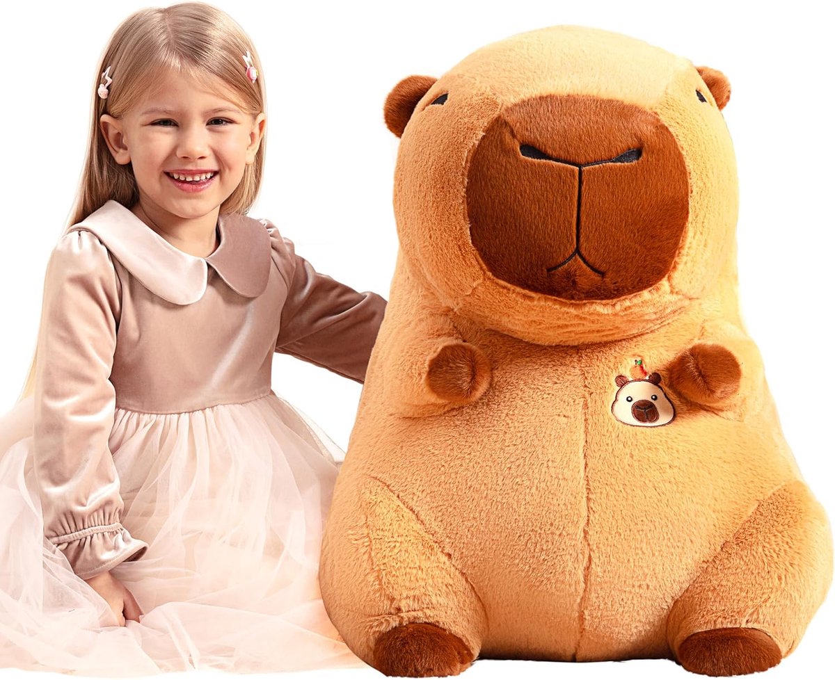 Enorme pluche dier, Capybara, 60 cm, cadeau voor kinderen