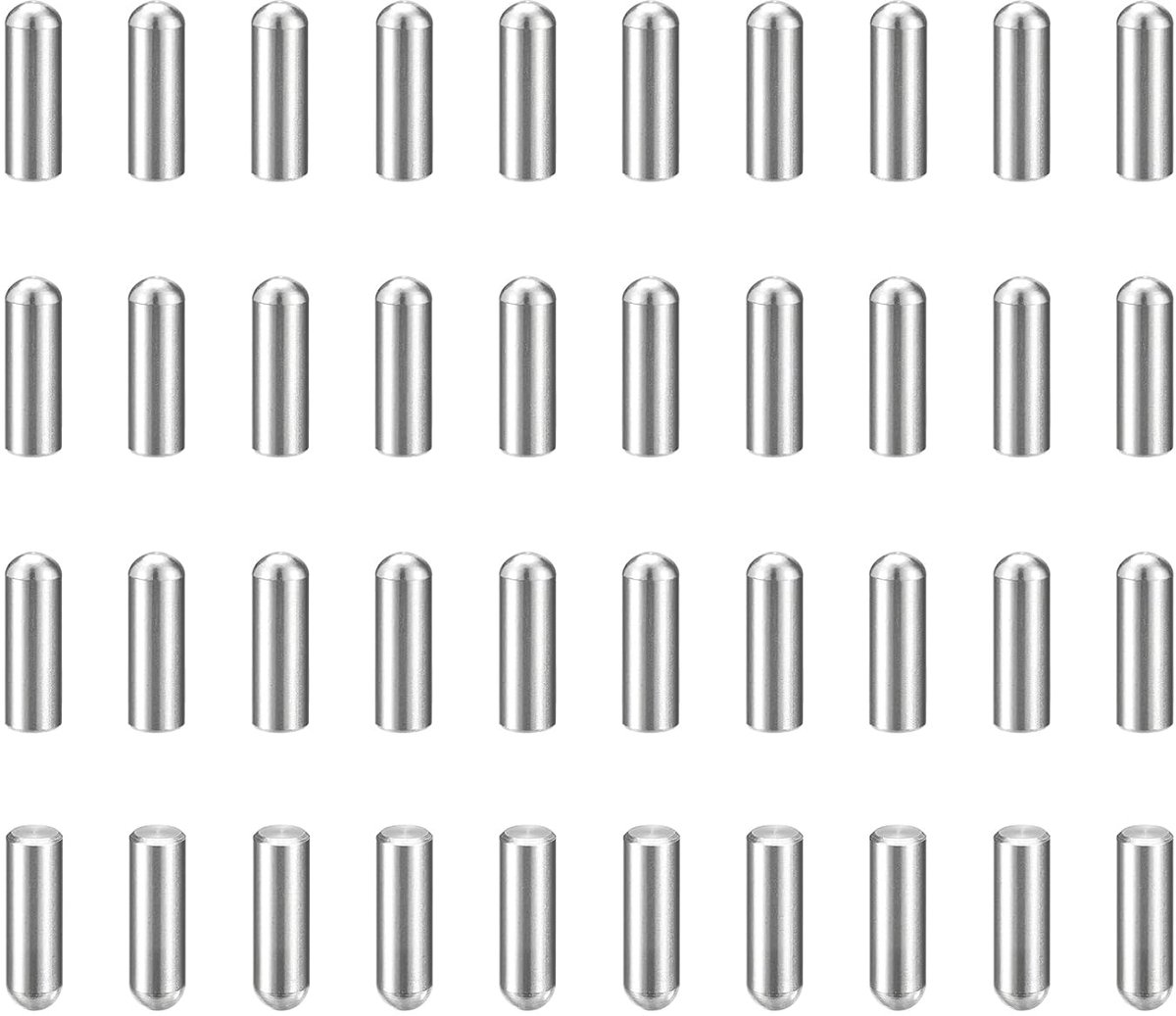 70 stuks cilinderstiften, 3,5 mm x 12 mm metalen pen, 304 roestvrij staal, cilindrische ronde kop, plugpennen paspen voor gereedschapsbouw, machinemontage en apparatuur