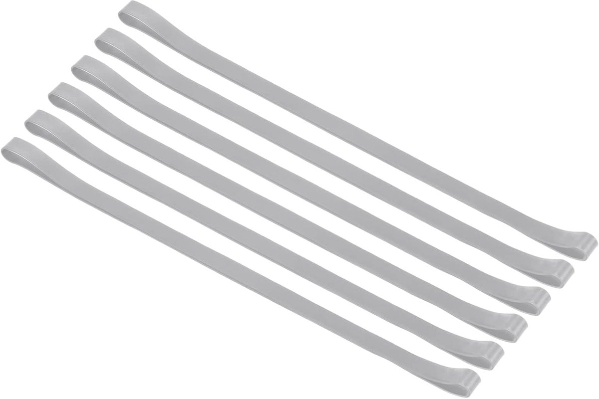 Handdoekbanden, 6 stuks elastische strandstoelen handdoekclips winddicht handdoekhouder siliconen rubberen band riemen voor strand zwembad cruiseschoelen, grijs
