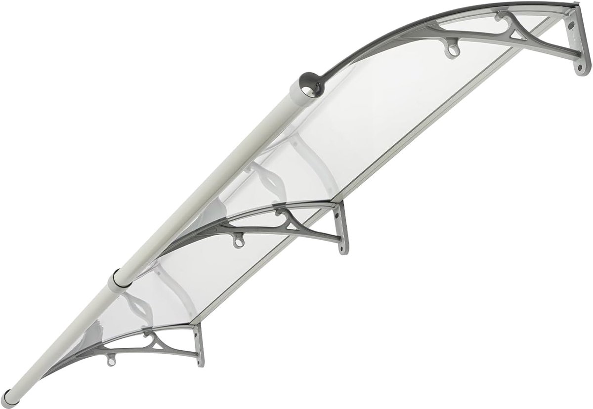 Huisdeur, boog, regenschuur, boog, regenschuur, boog regenschuur voor buiten, zonwering, raamluifel, polycarbonaat, ronde boogluifel, voor balkon, dakrand, tuinregen