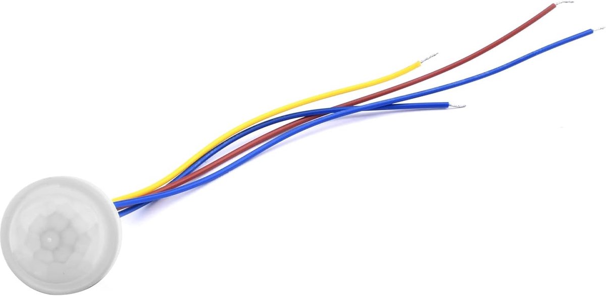 Infrarood sensorschakelaar, Motion Mini PIR bewegingsmelder 120° voor binnen- en buitenmontage, 3-draads technologie voor gloeilamp, led-plafondlamp, 110-240 V, bereik 3-5 m, met