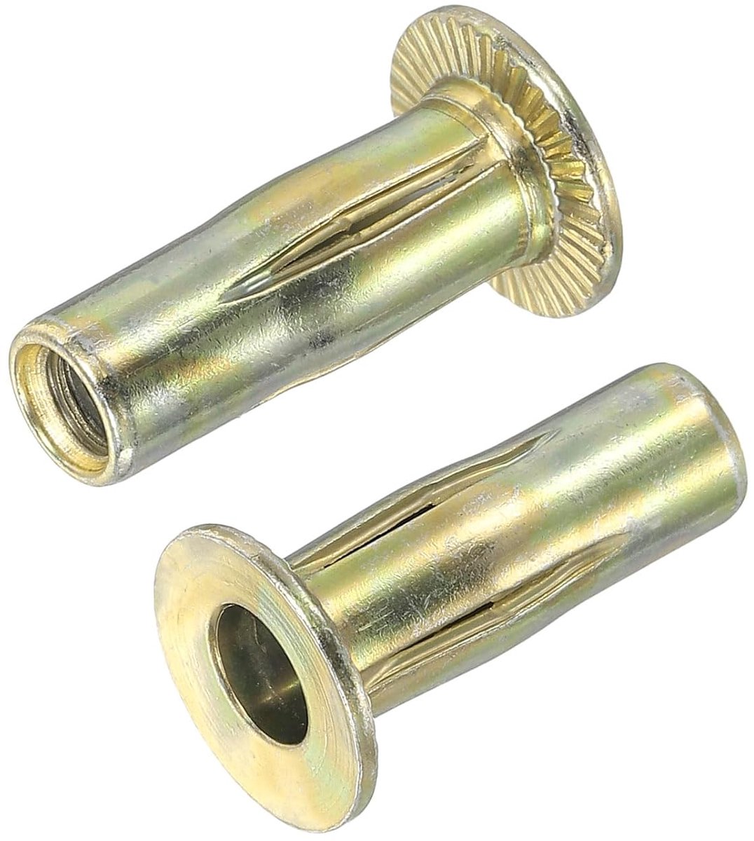 Multi-Grip-gecoate klinknagel, M6 Voor-Bulbed-stang van gekleurd verzinkt koolstofstaal, platte kop, moer invoerdraad, 10 stuks