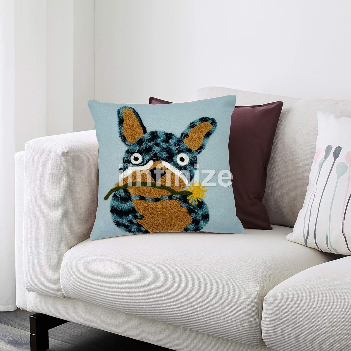 Kussenhoes 46x40 cm - Vintage Wol Borduurwerk - Etnische Suzani Stijl - Ideaal voor Sofa Decoratie - SnelShoppen