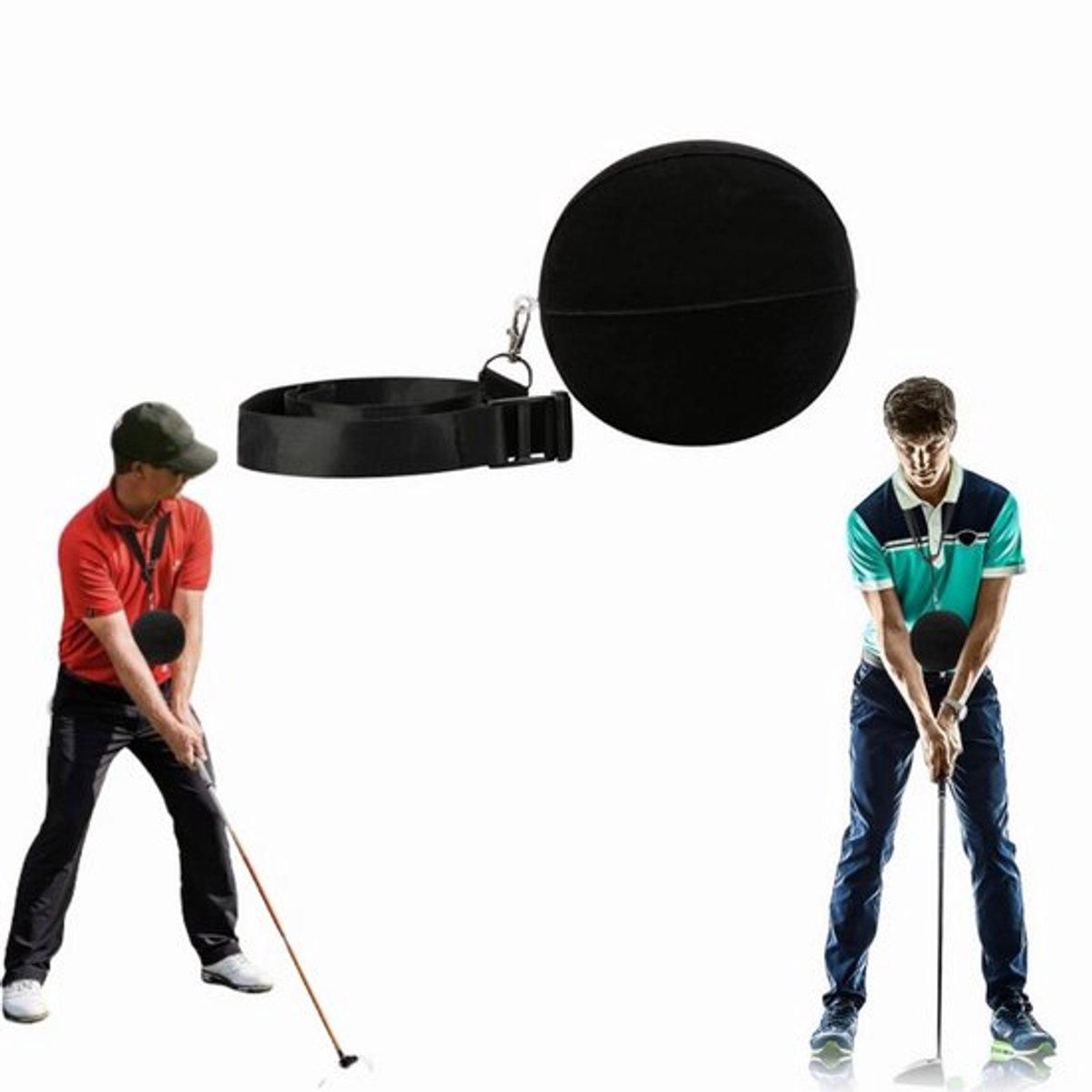 1 stuk - Golf impactbal - Golf swing trainer hulpmiddel - Smart assist ball - Golf oefenhouding - Verstelbare smart arm bewegingsgeleider - Zwart - 15*15cm - Geschikt voor golf