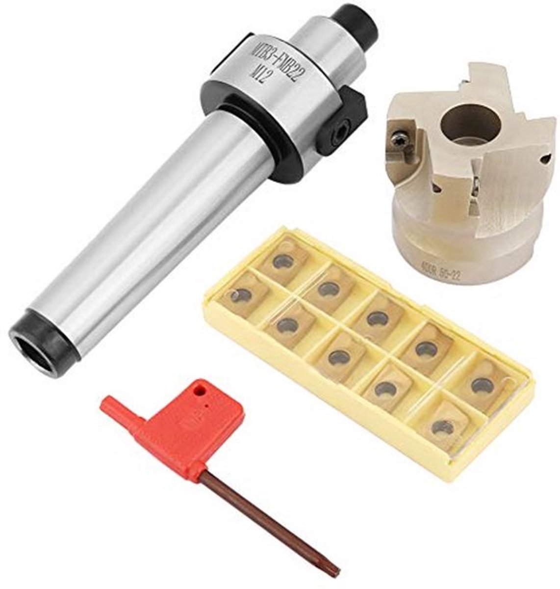 Frezen, 400R-50-22 Frees Cutter, Houder Uitbreiding, 10 Stukken APMT1604 CNC Tungsten Carbide Inserts, voor Plaat, Hoek Ronderen Frezen