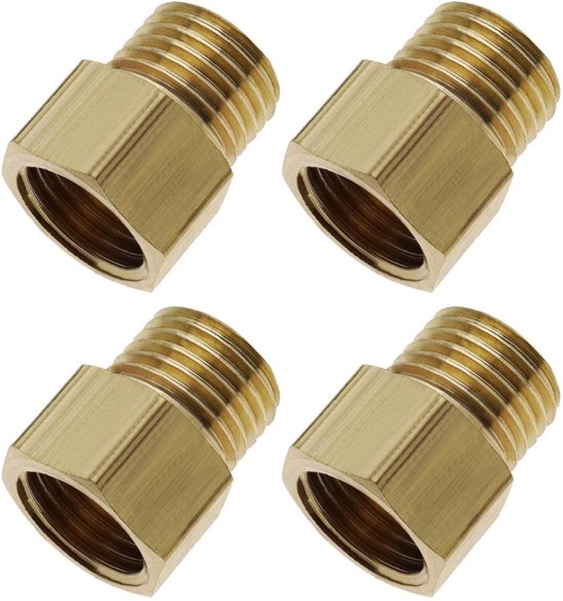 pcs 1/4 inch vrouwelijke naar 1/4 inch mannelijke BSP draad pijp conversie adapters messing hexagon socket pijp fitting connector voor lucht water gas brandstof olie