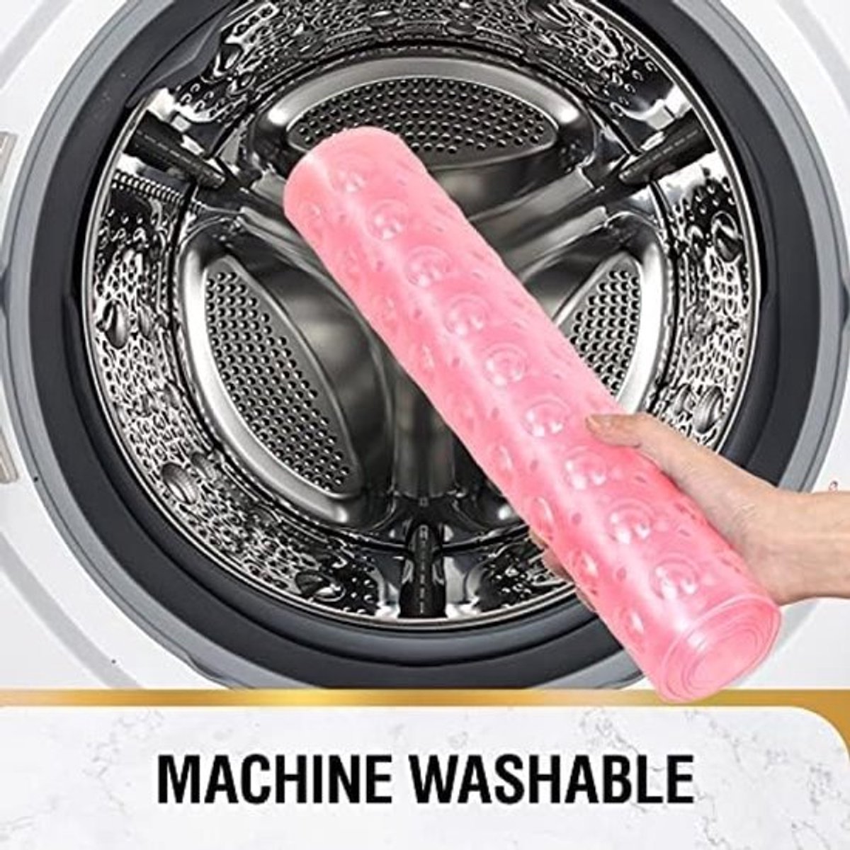 Antislip badmat voor bad, extra lange douchemat, anti-schimmel, machinewasbaar met zuignappen en afvoergaten, zacht op de voeten