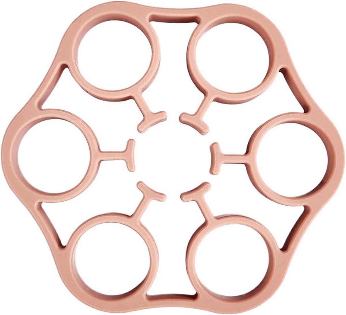 Eierrek - Stoomhouder Kookrek - Eieren Stomen - Voedselveilig Siliconen - 15.7 x 15.7 x 2 cm - Roze