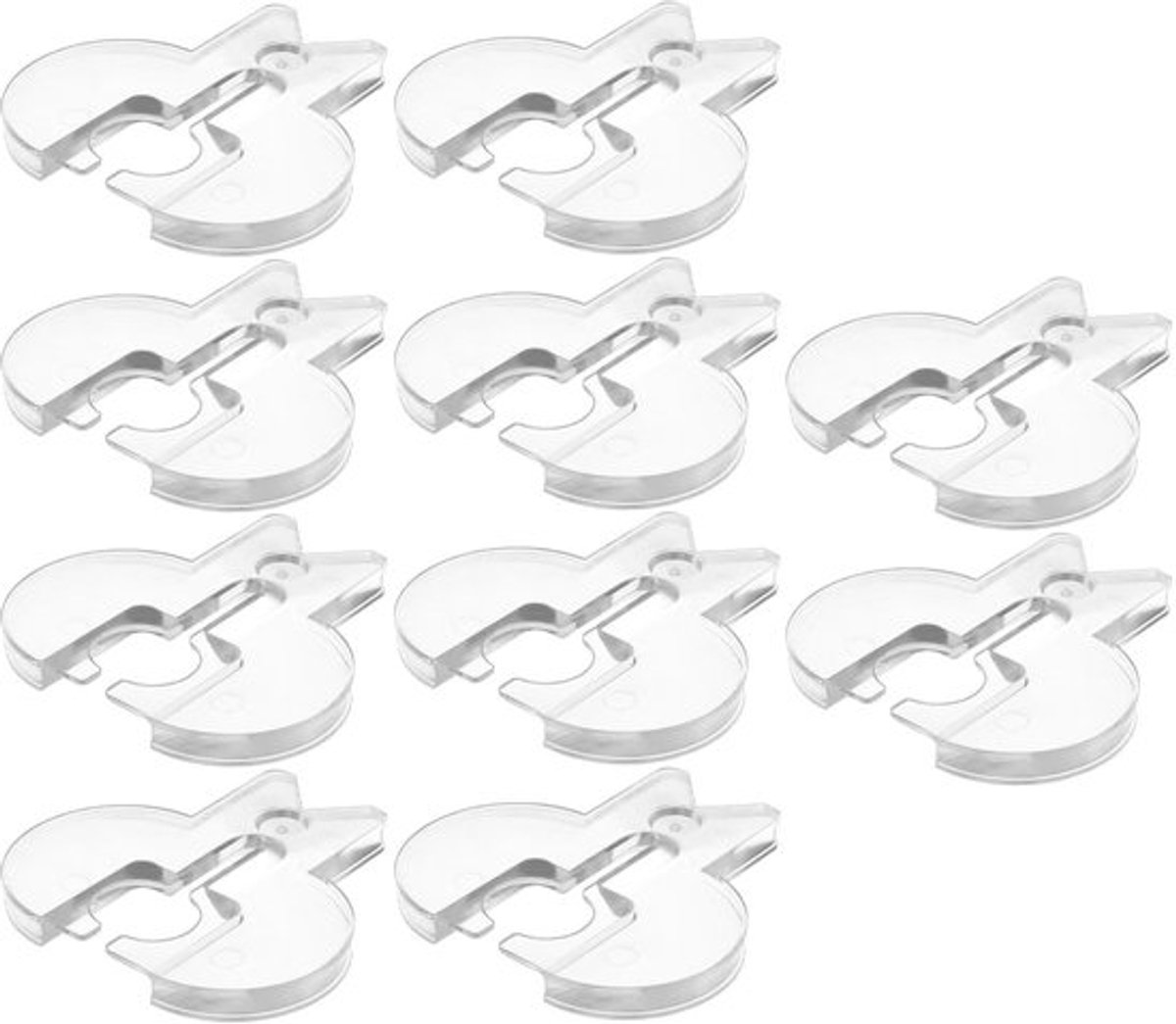 10Pcs Anti-Splinter Guards Jigsaw Anti-Burr Gasket 2607010079 Compatibel met Bosch GST800 GST65 GST85 PST 650L Transparant