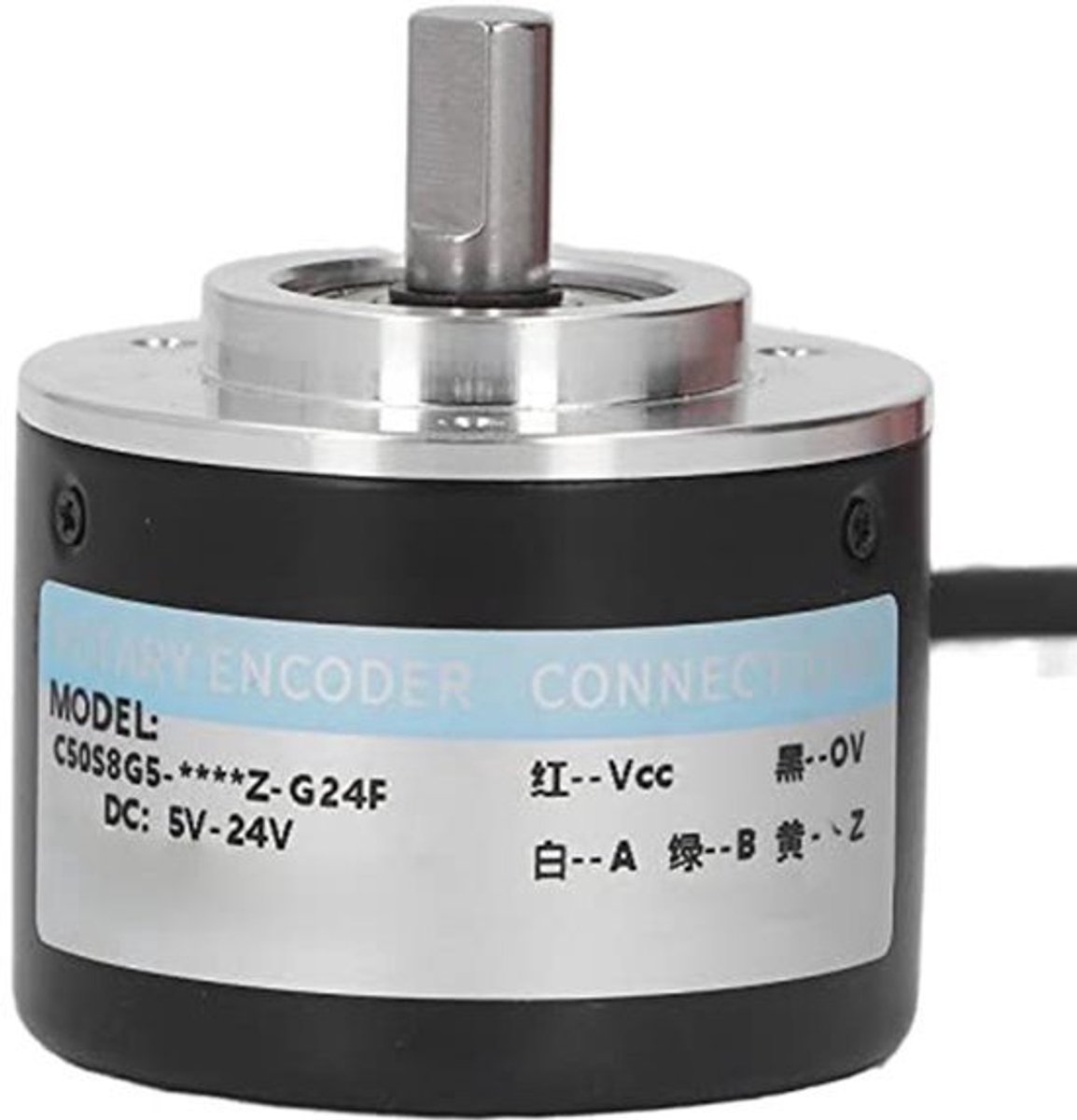 2-Fase Rotary Encoder - DC5-24V - RVS ABS - 1000P/R en 2 Inch Dikte