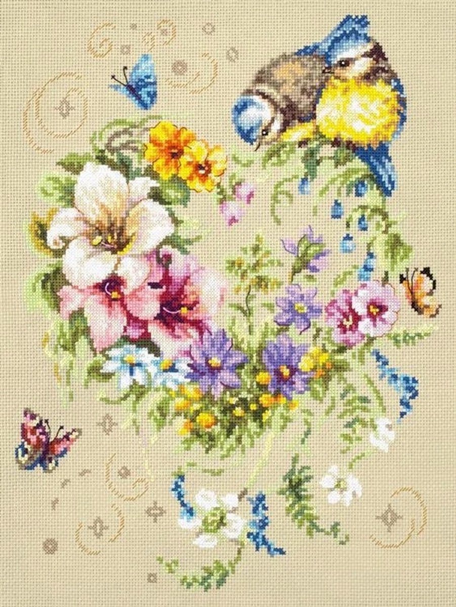 Borduurpakket "Melodia van het Hart" - Kruissteek - 26x34 cm