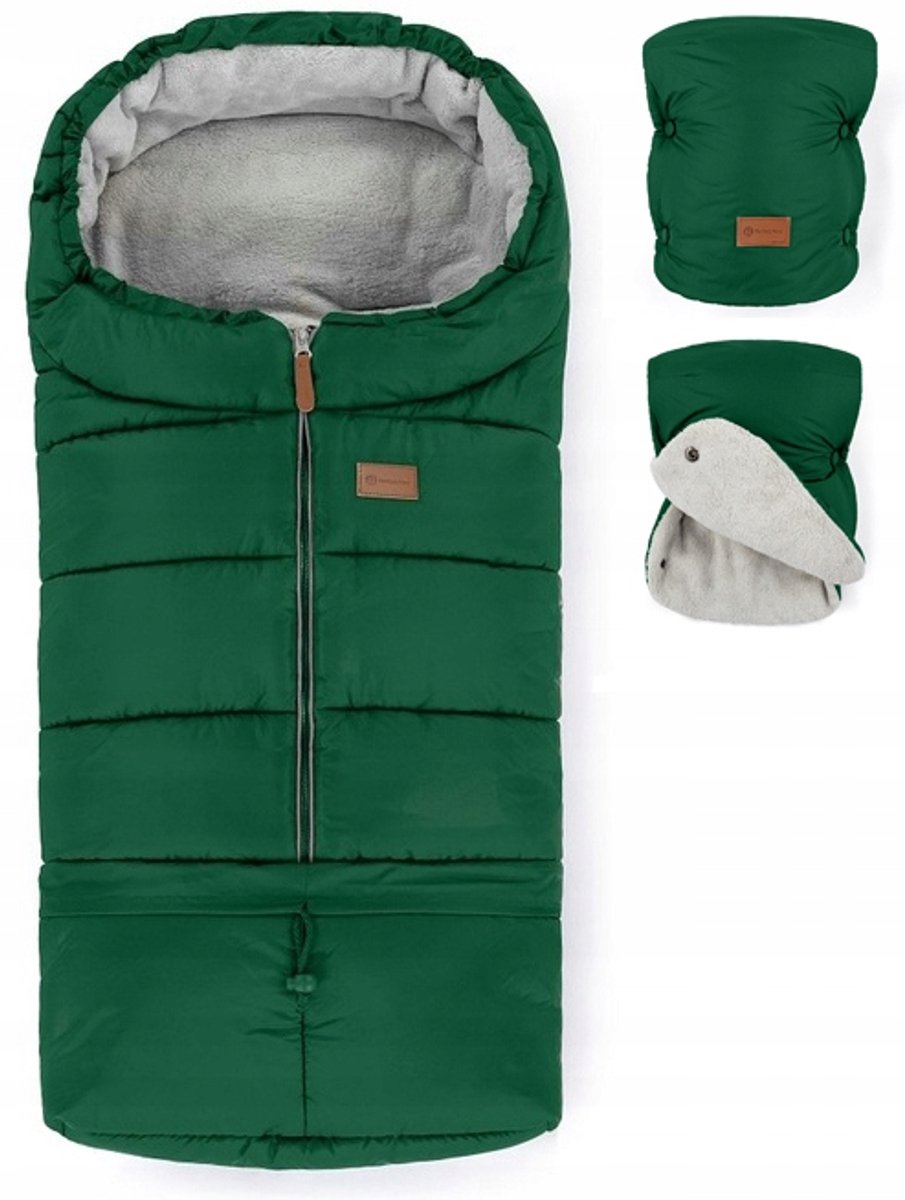 Petite&Mars Jibot 3-in-1 Winterslaapzak met handwarmers Juicy Green