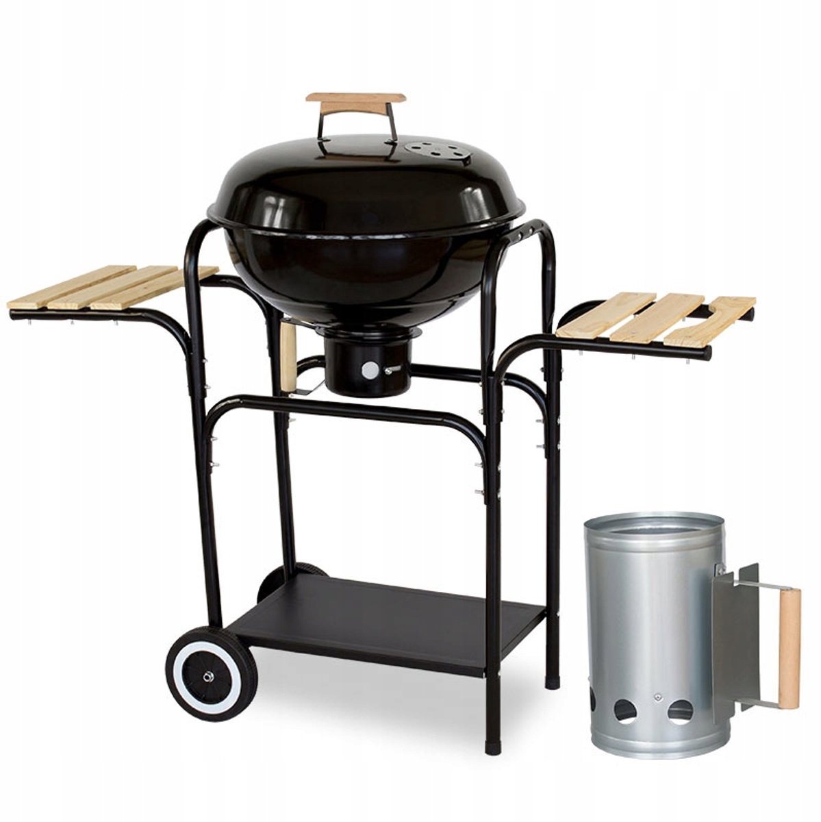 Stevig Rond Kolengrill GW0101 met Deksel & Aansteekhulp