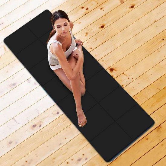 Opvouwbare Yogamat - Fitnessmat Outdoor - Thuis Sporten - Antislip Textuur - 06 cm dik - Zwart — afbeelding 4