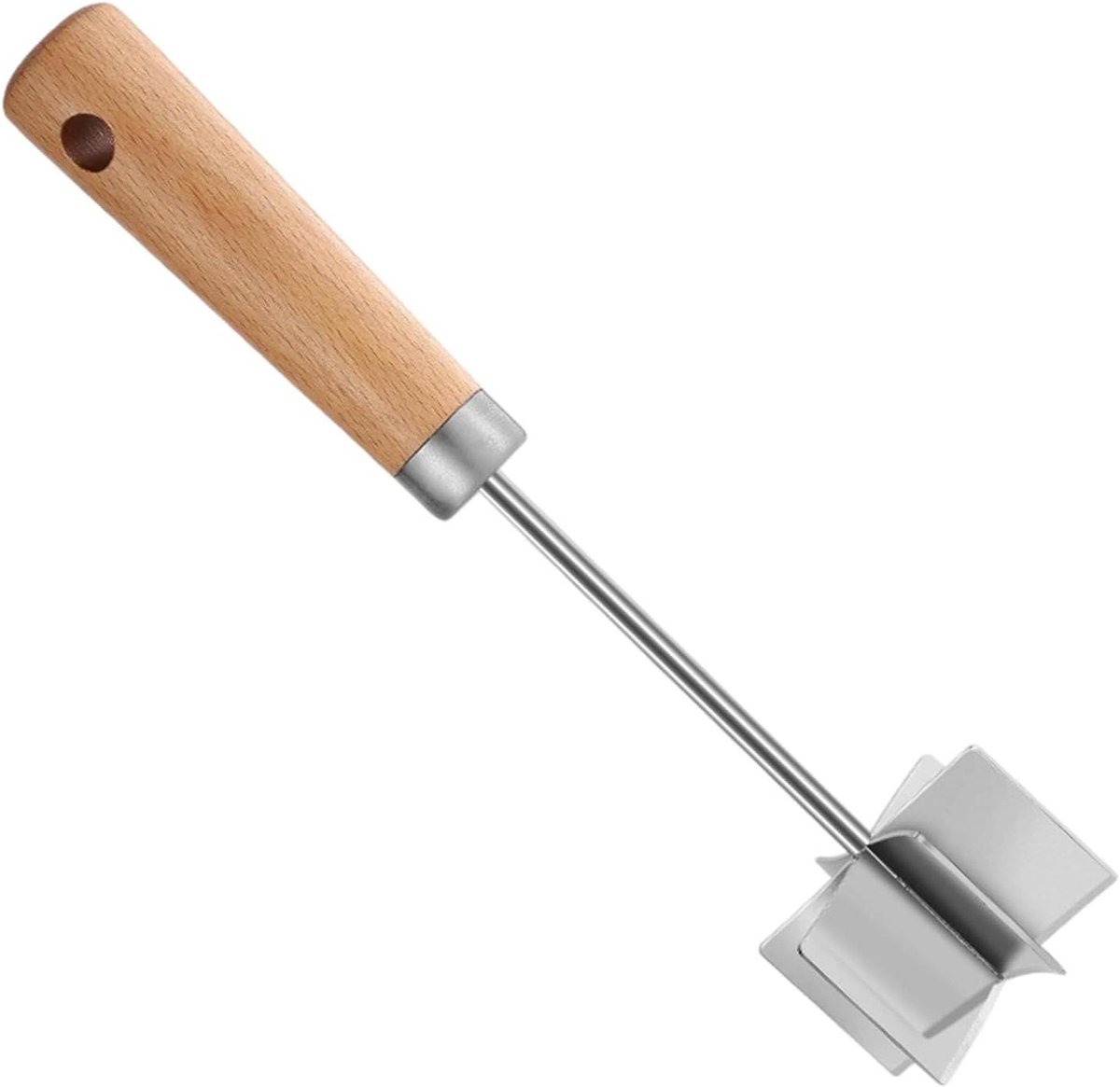 Gehakt Hakker - Vleesmolen Keuken - Maaltijden Bereiden - Zes Roestvrijstalen Messen - 27 cm - Grijs