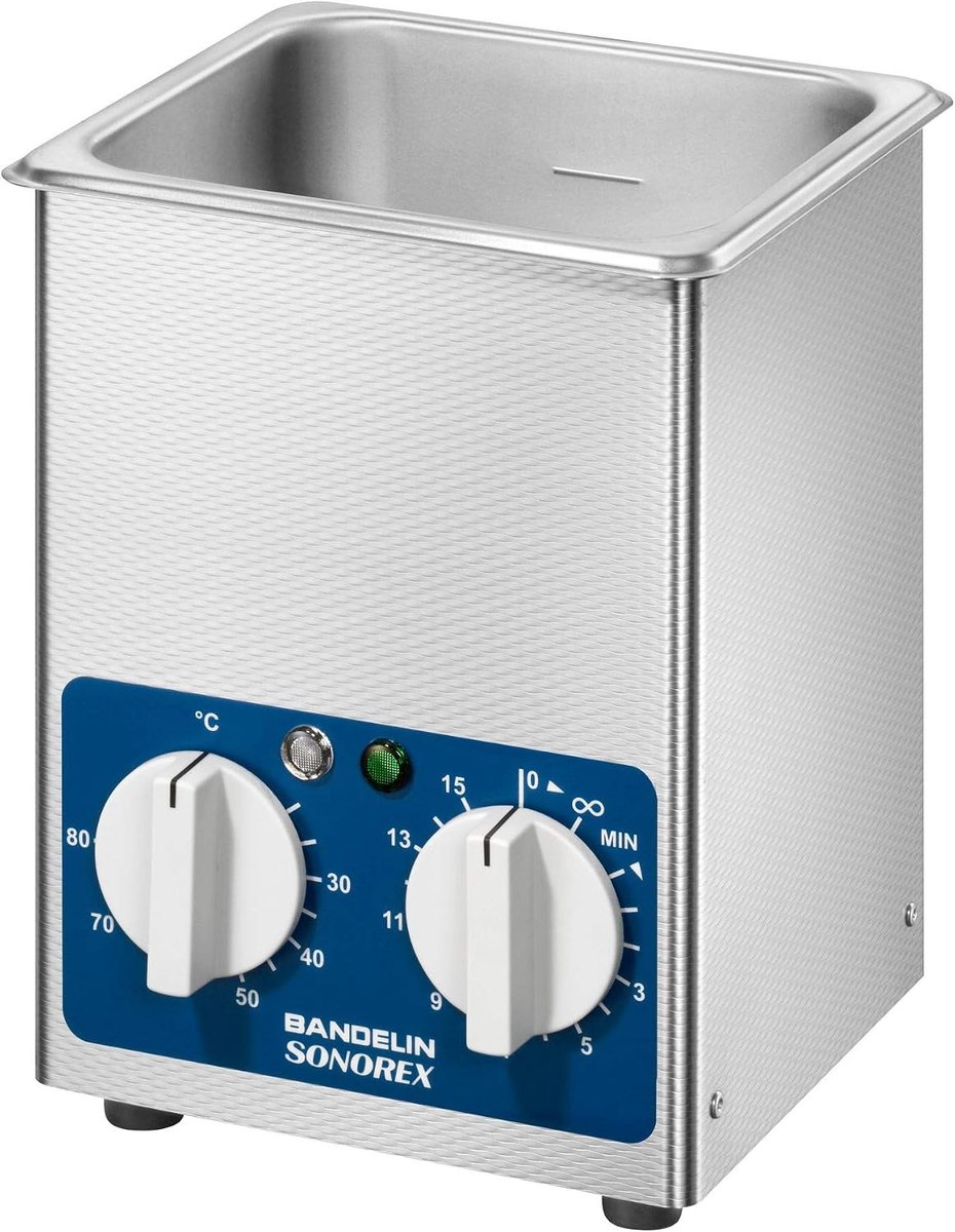 Ultrasoon reiniger 1.8 liter - roestvrij staal - 35 kHz frequentie - grondige reiniging voor kleine onderdelen - ShopVlot