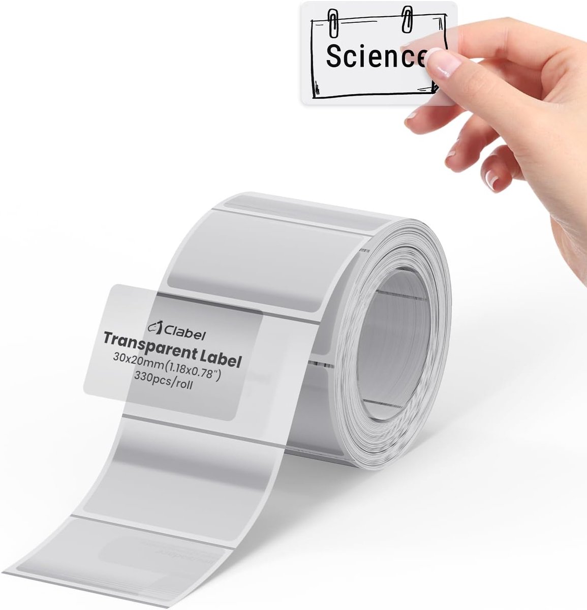 Thermische labels 30 x 20 mm - transparant - geschikt voor verzenddoeleinden - ideaal voor een nette uitstraling - ShopVlot