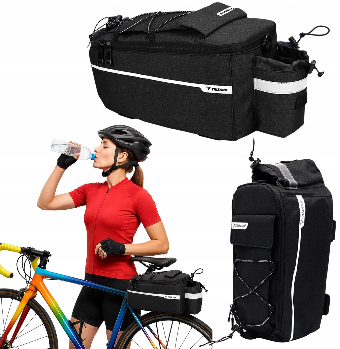 Grote Thermische Fietsbagagedragertas 9L - Zwart