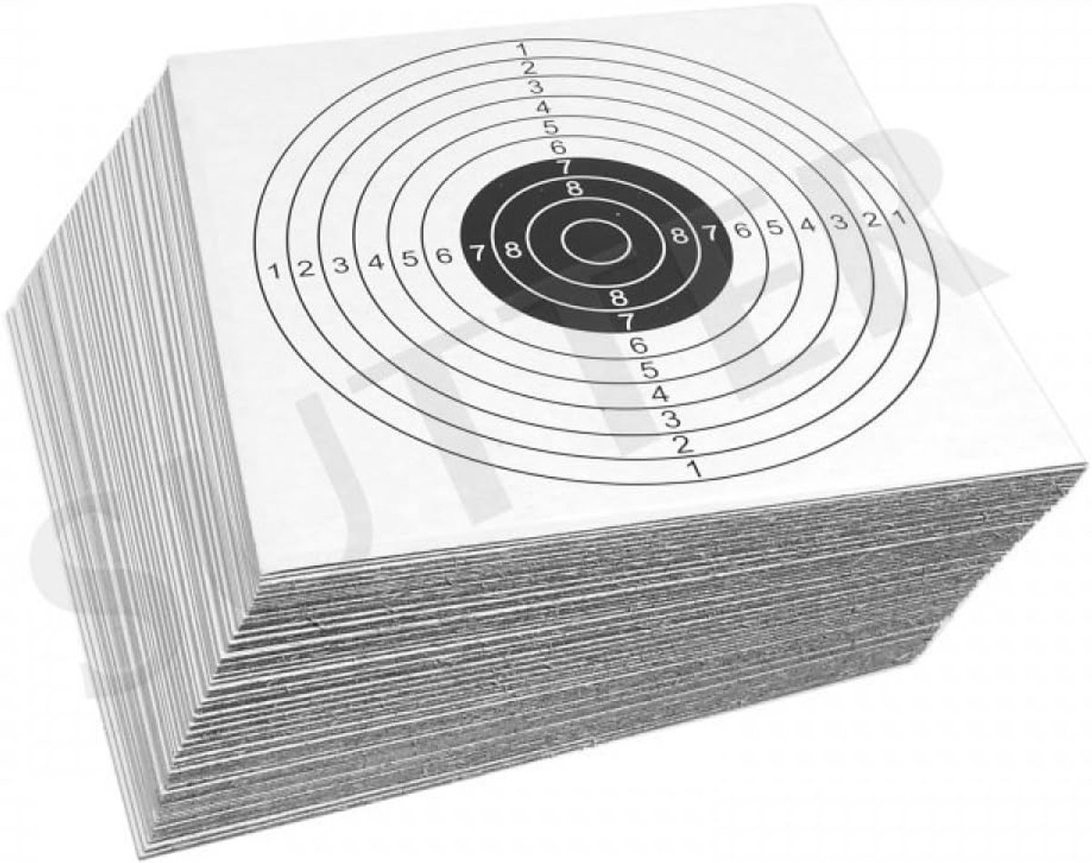 Doelwitten 14 x 14 cm - 100 stuks - speciaal karton - ideaal voor schiettraining - ShopVlot