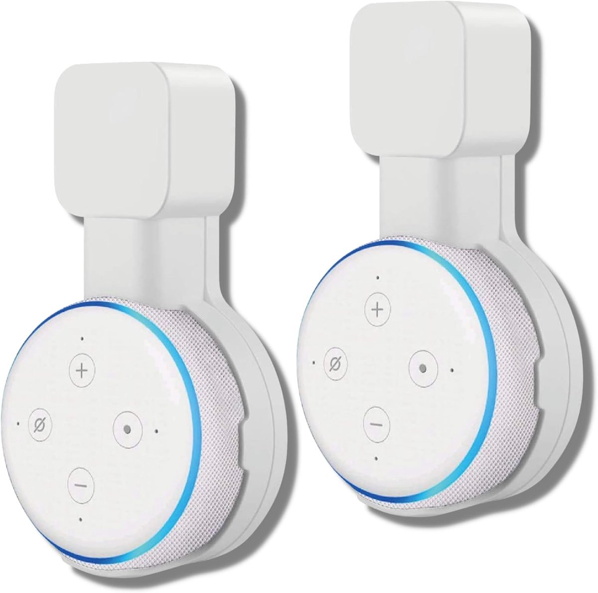 Wandbeugel voor slimme speaker - 2 stuks - Wit - Geschikt voor Google 3 - Optimaliseer je ruimte - ShopVlot