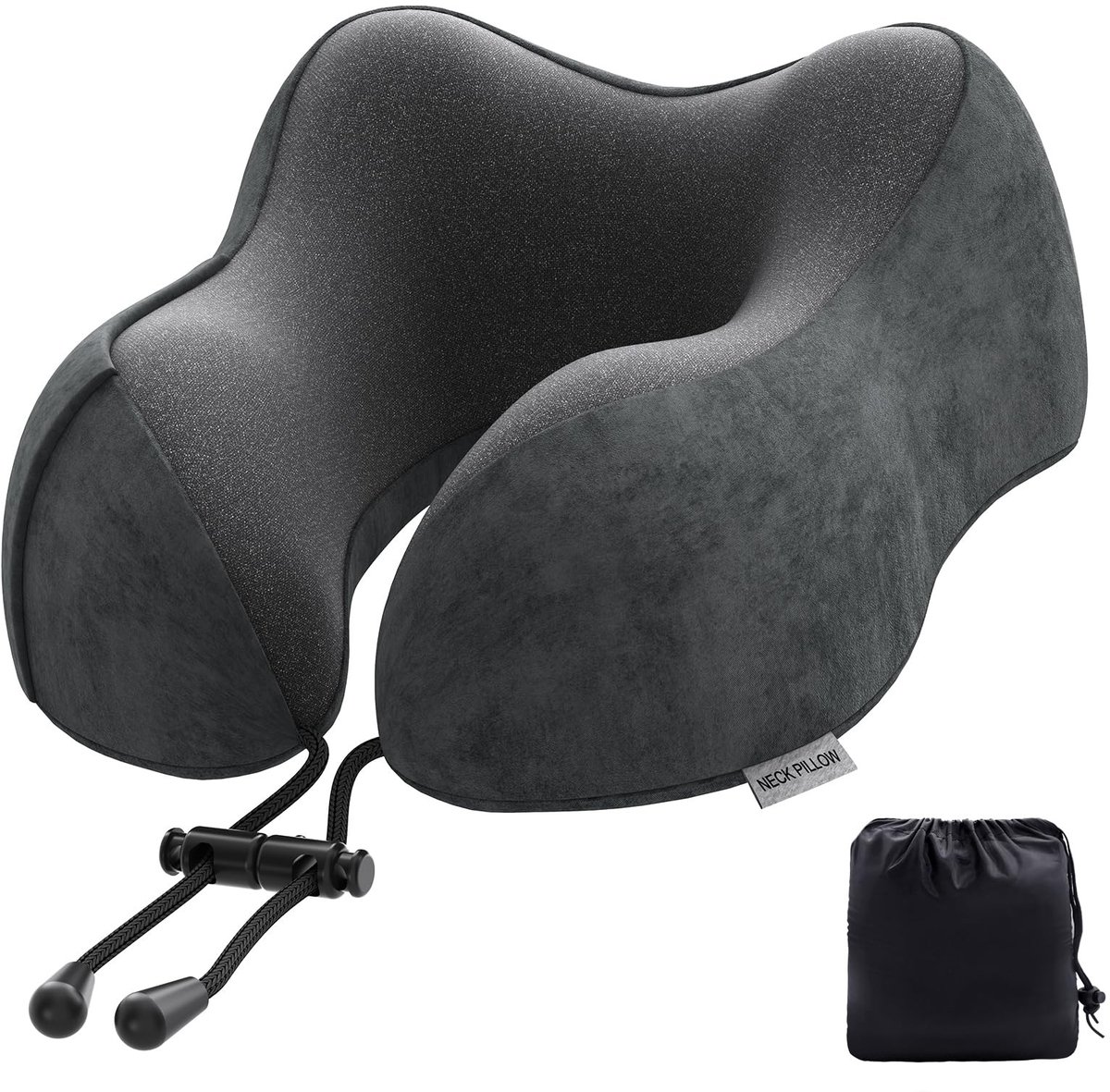 Dailygoods - Donkergrijs Reiskussen voor Comfort tijdens Reizen