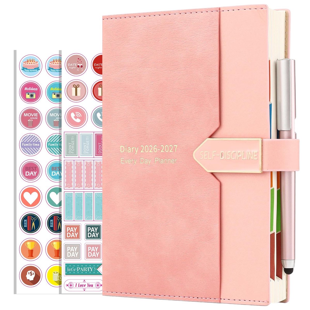 Dailygoods - Academisch Dagboek 2026-2027 A5 - Dagelijkse Planner Organizer met Maandweergave