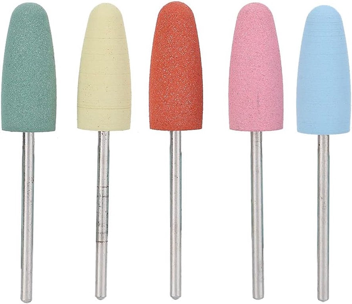 Siliconen Nagelbits Set voor Russische Manicure, 5 Stuks, Perfect voor Nageldesign en Polijsten