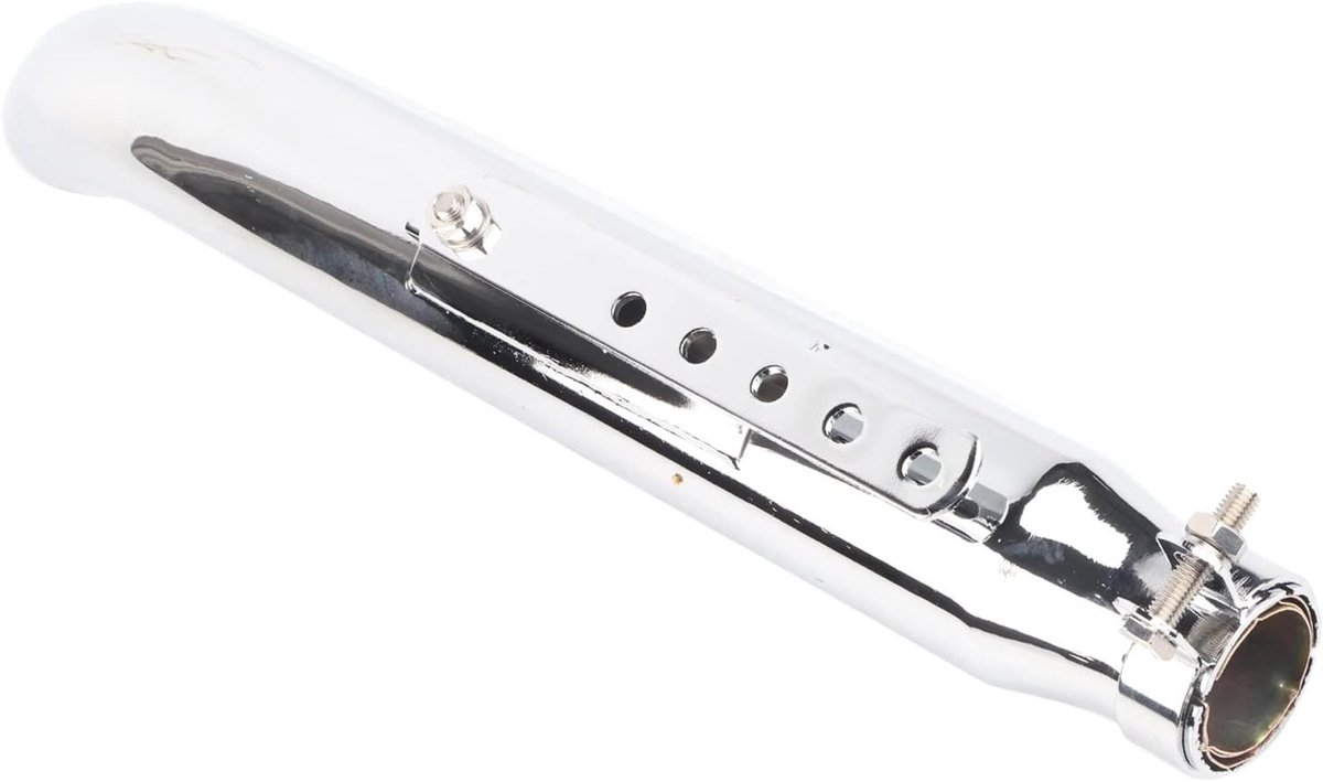 Universele Motoruitlaat Demper Retro Galvaniseerde Vintage Achteruitlaatpijp met 35/39/43mm Reducer voor Motorfietsen, Geluiddemping en Prestaties