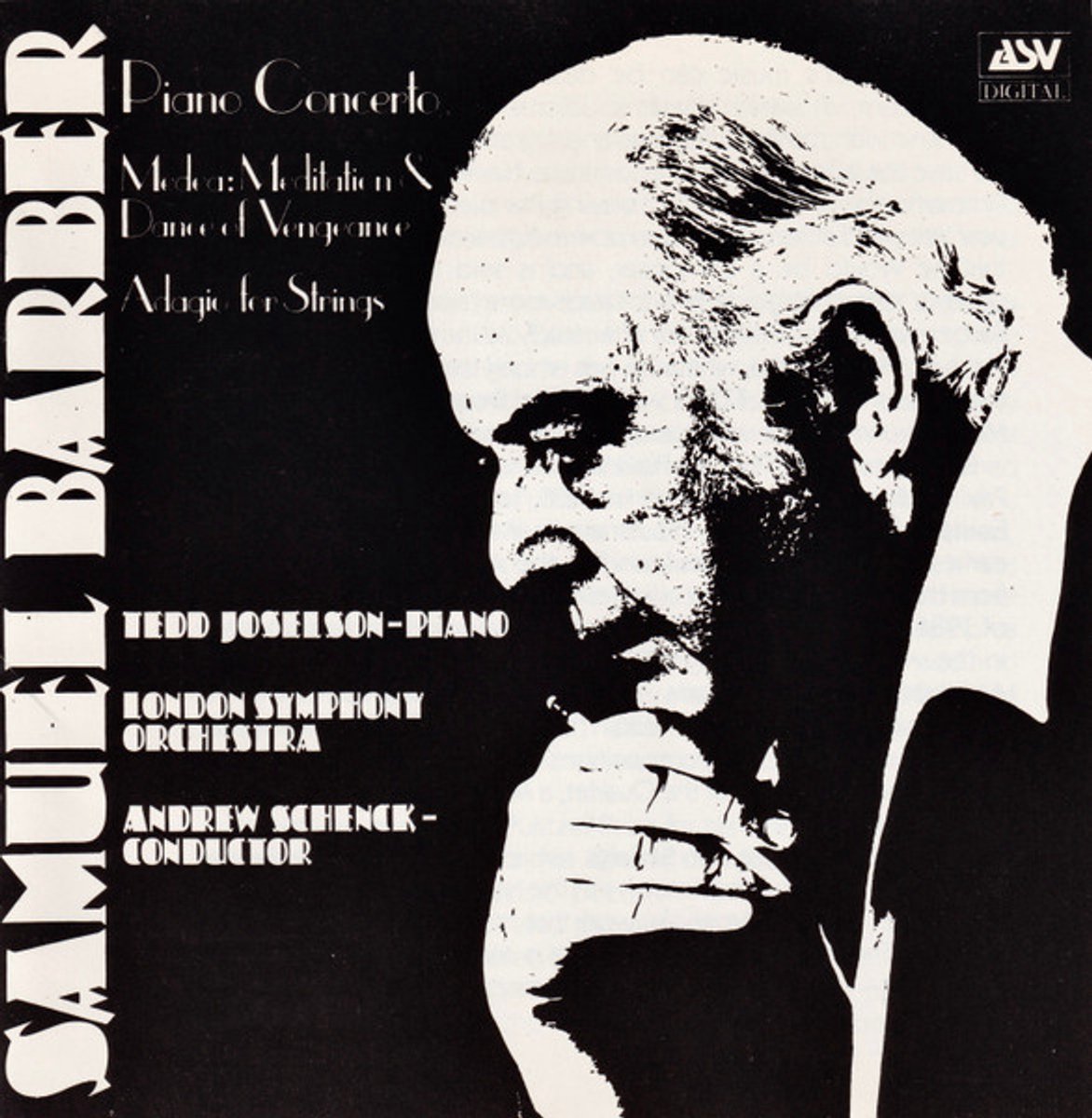 1-CD Samuel Barber - Piano Concerto / Medea Excerpts / Adagio for Strings (1985) - Tedd Joselson / London Symphony Orchestra / Andrew Schenck