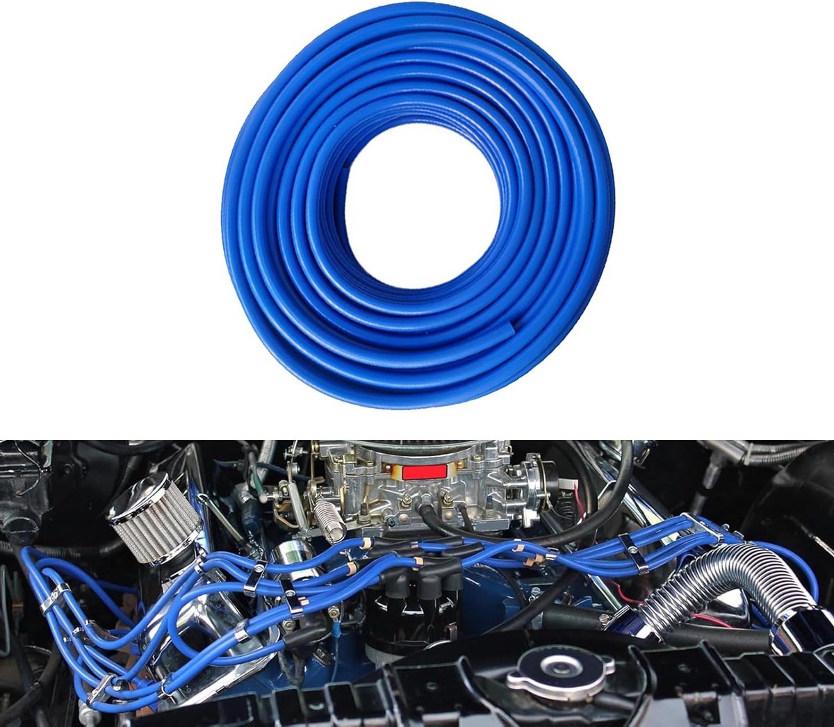 Siliconen Vacuümslang 3 mm Binnen Diameter, 3 m Lang, Geschikt voor Luchtpompen en Turbines, Blauw