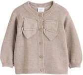 Next - Meisjes - Gebreid babyvestje met strik - Naturel
