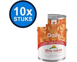 10x Almo Nature Daily - Rund - Kattenvoer Natvoer Blik - 400g