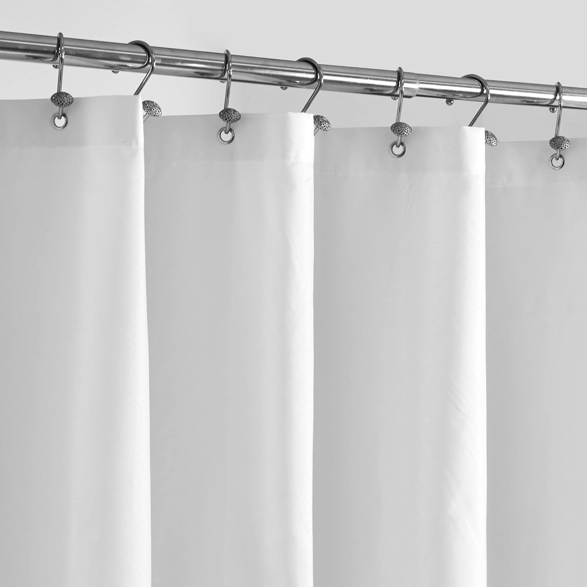 SnelShoppen - Extra lange stoffen douchegordijn voering waterdicht 182,9 x 213,4 cm - Zacht en lichtgewicht XL douchegordijn met magneten - Machinewas