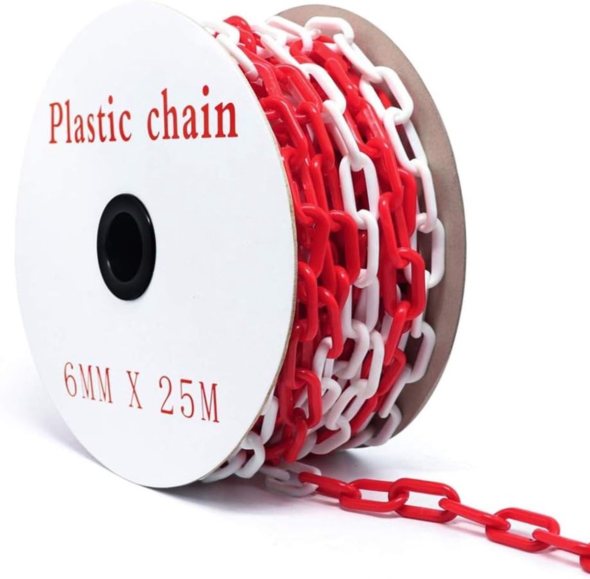 Veiligheidsketen van 82 voet - UV-bestendige plastic schakels voor crowd control, queue line en bouwplaatsen