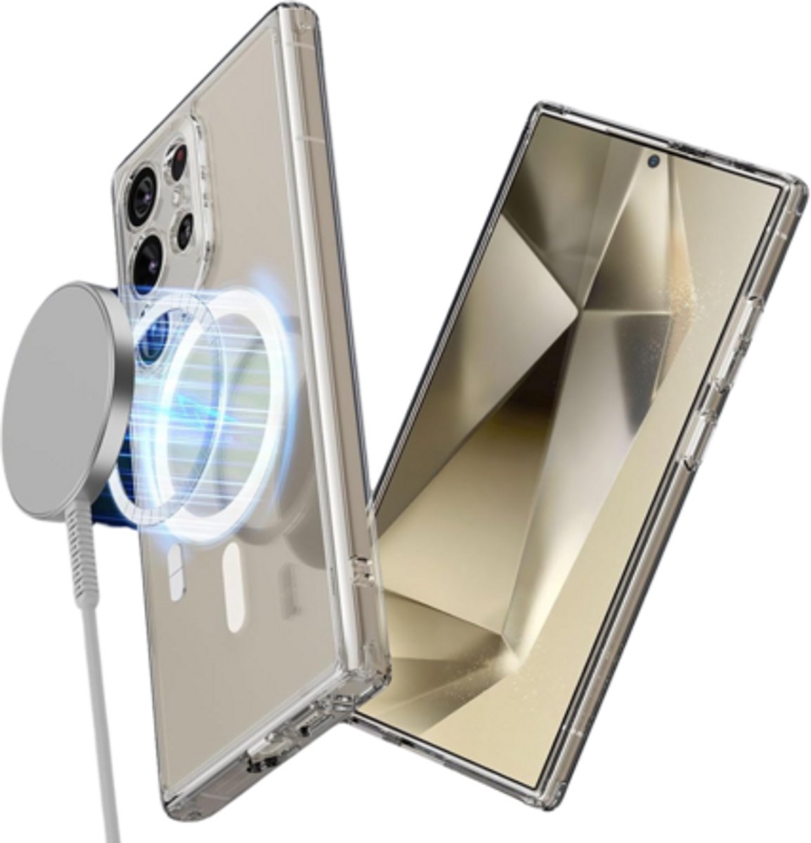 Magsafe Silicone Case geschikt voor Galaxy S24 - Transparant