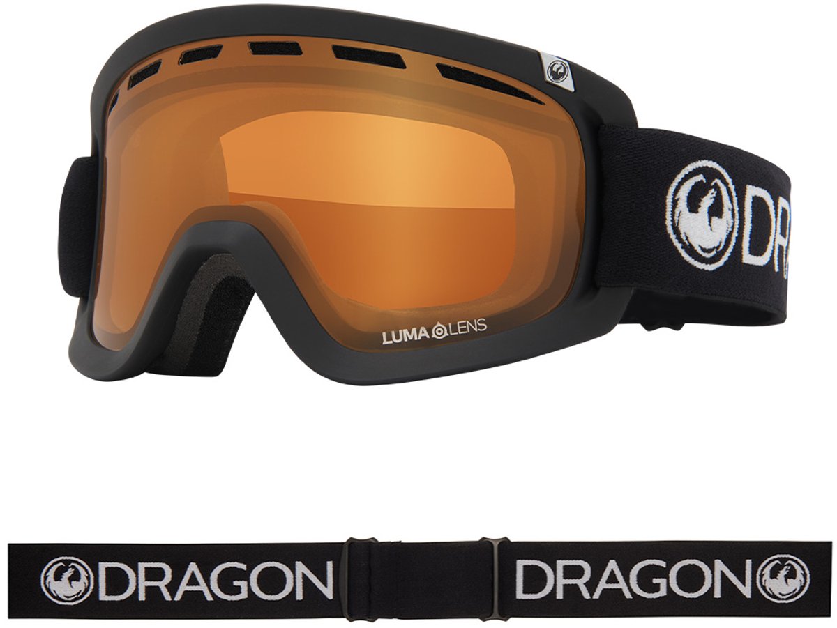 Dragon Alliance D2 Skibril - Black/Amber