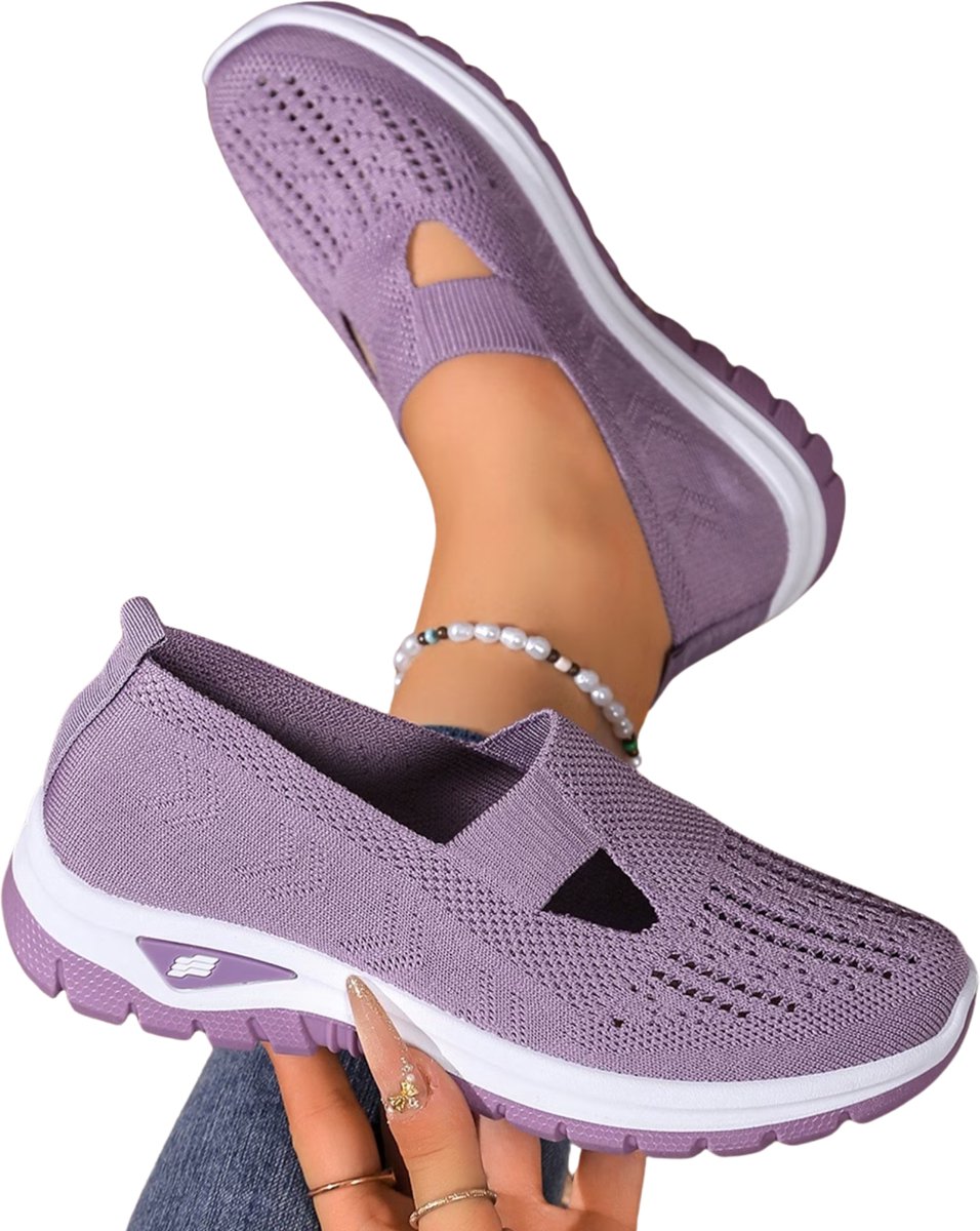 Currero Schoenen Dames Sneakers Comfortabel Slippers Casual Volwassenen 39 Paars