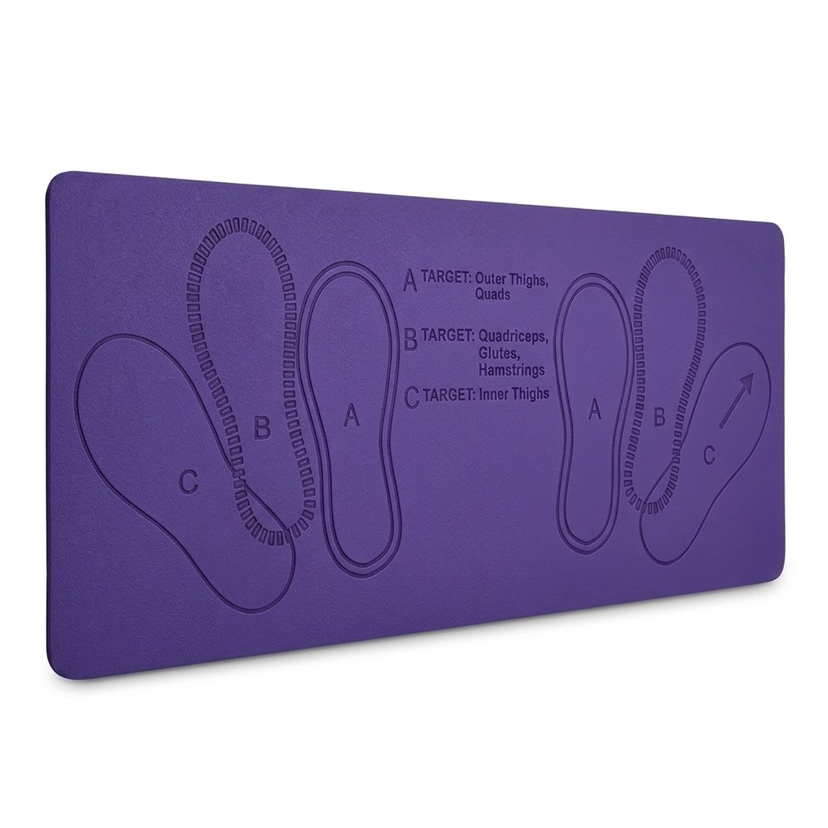 Paarse Pilates mat fitness mat unisex antislip squat mat 80 x 35 cm 0,6 cm dik voor yoga pilates squats lunges bilspier oefeningen thuis gym geweven oefenmat trainings mat functionele fitness apparatuur