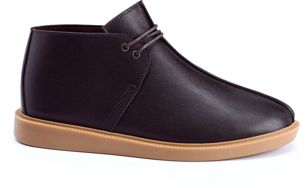 ALLTHEMEN Heren Retro Rundleer Woestijnlaars - Comfortabel Slijtvast - 44