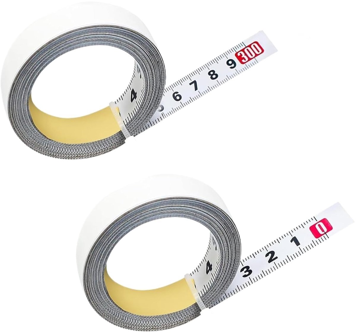 Set van 2 Zelfklevende Rolmaten 3 m 12,5 mm Breed - Meten, Klussen en Werkplaats Gebruik