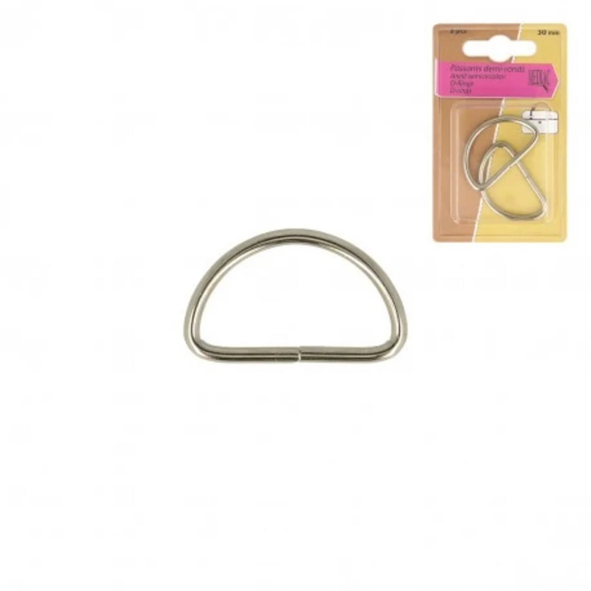 Mediac D ringen 30 mm 2 stuks zilver