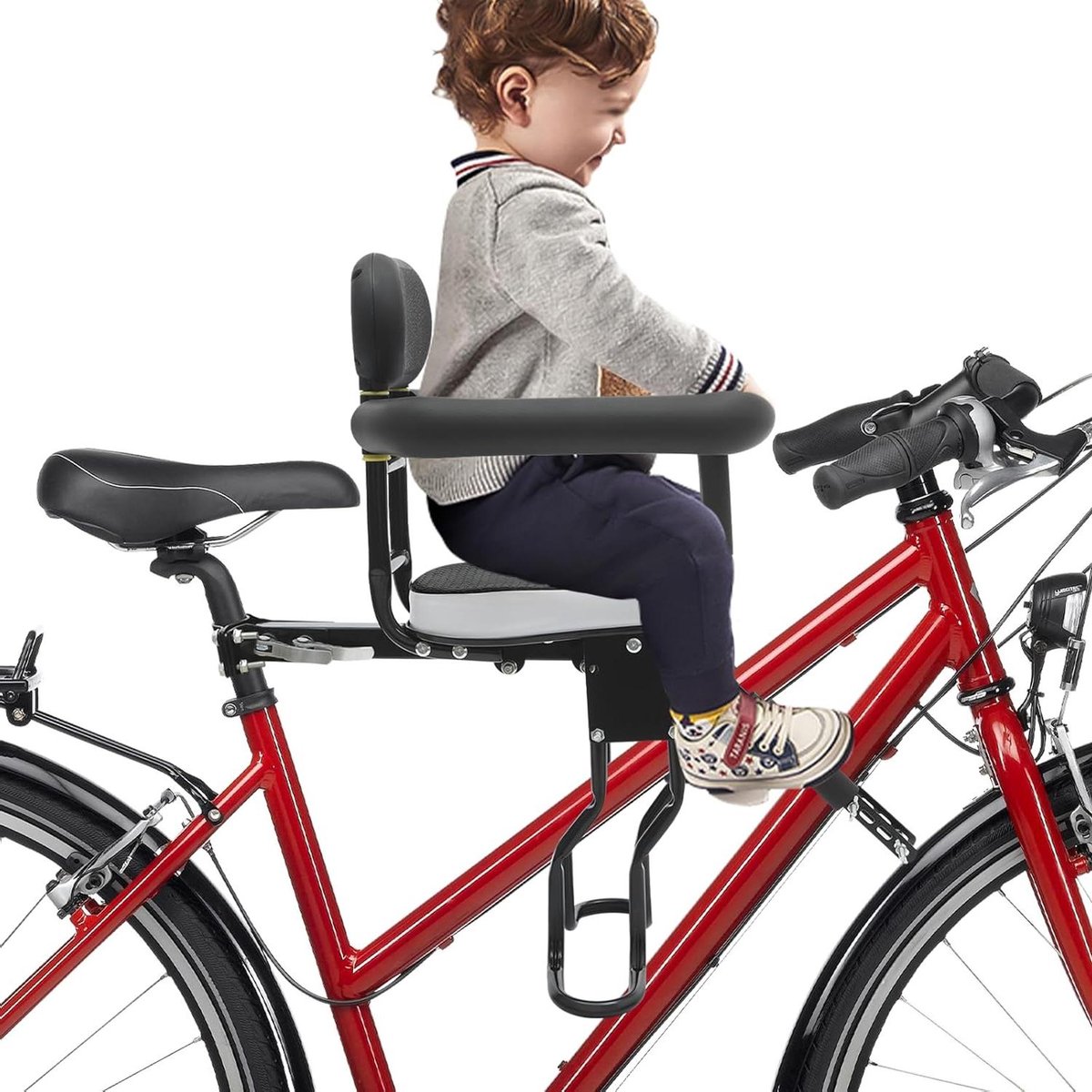 Kinderfietsstoel - Fietszitje Kinderen - Samen Fietsen - Verstelbaar Ontwerp - Tot 80 kg - Zwart