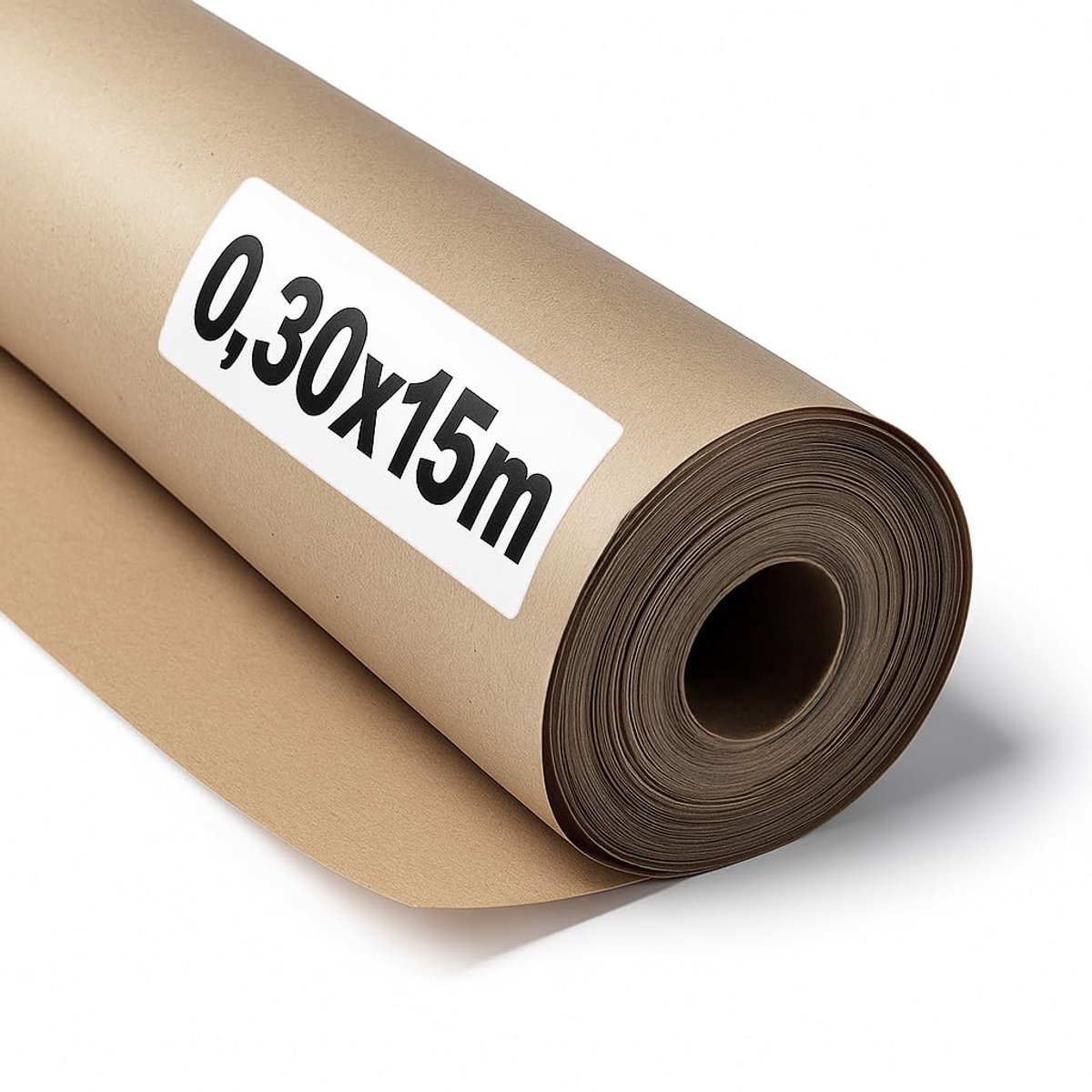 SnelShoppen - Kraftpapier Rol 0,30 x 15 m, Scheurvast, Bruin, Gerecycled, 70 g/m², 6 Rollen voor Verpakken, Knutselen, Decoratie, Acryl- en Olieverf G
